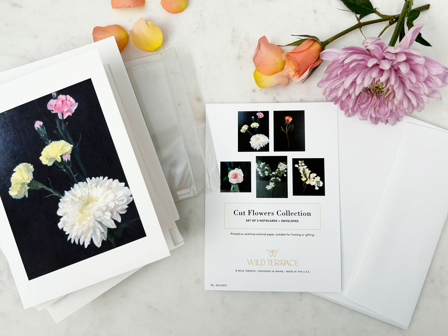 BOXED NOTECARDS | Cut Flowers Collection (set of 5 designs)