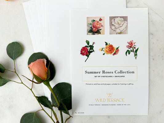 BOXED NOTECARDS | Summer Roses Collection (set of 5 designs)