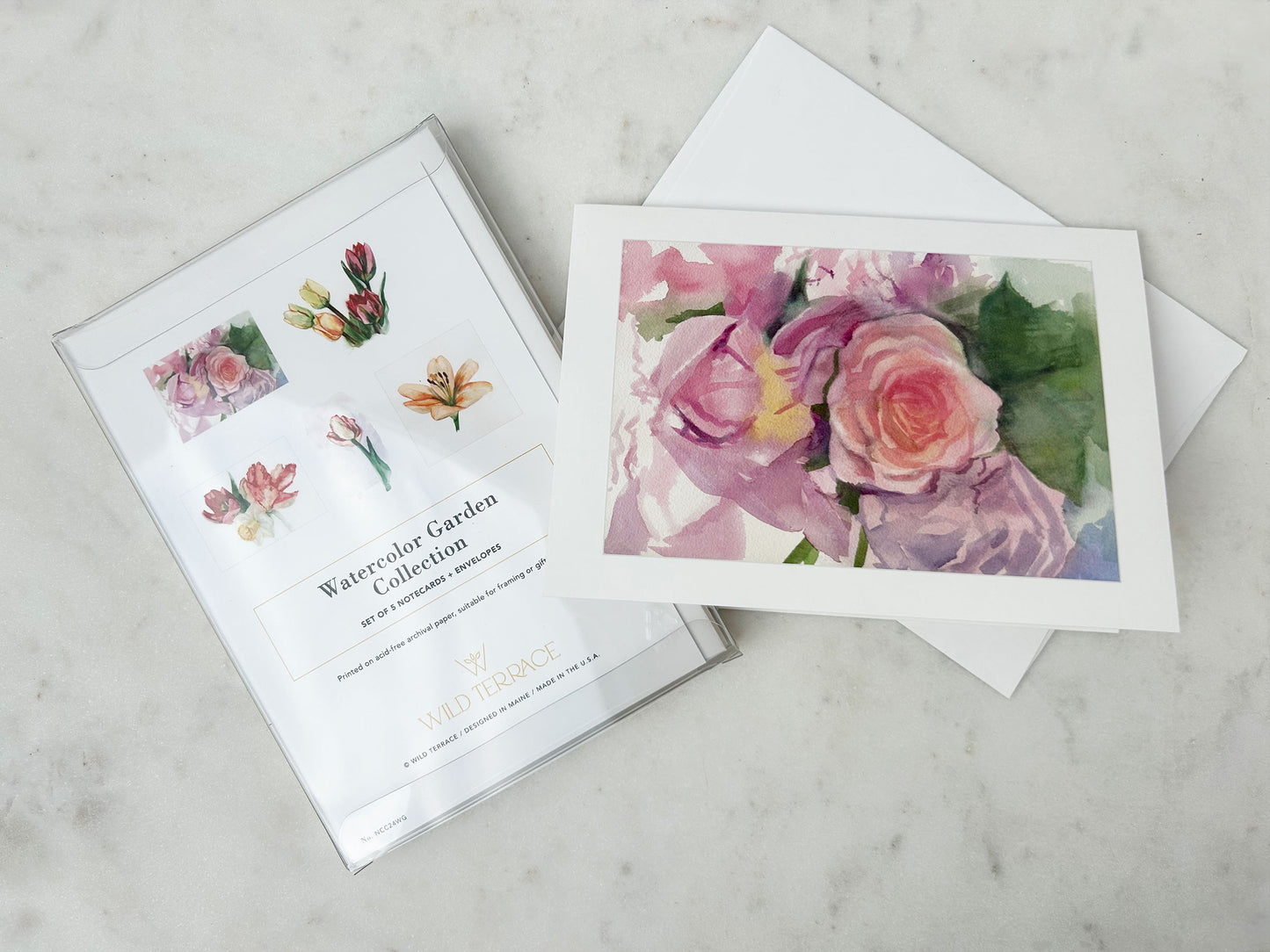 BOXED NOTECARDS | Watercolor Garden Collection (set of 5 designs)