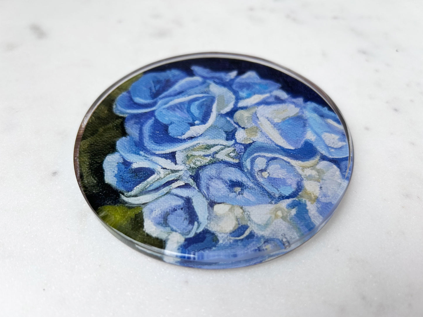 PAIR OF COASTERS in Blue Hydrangea