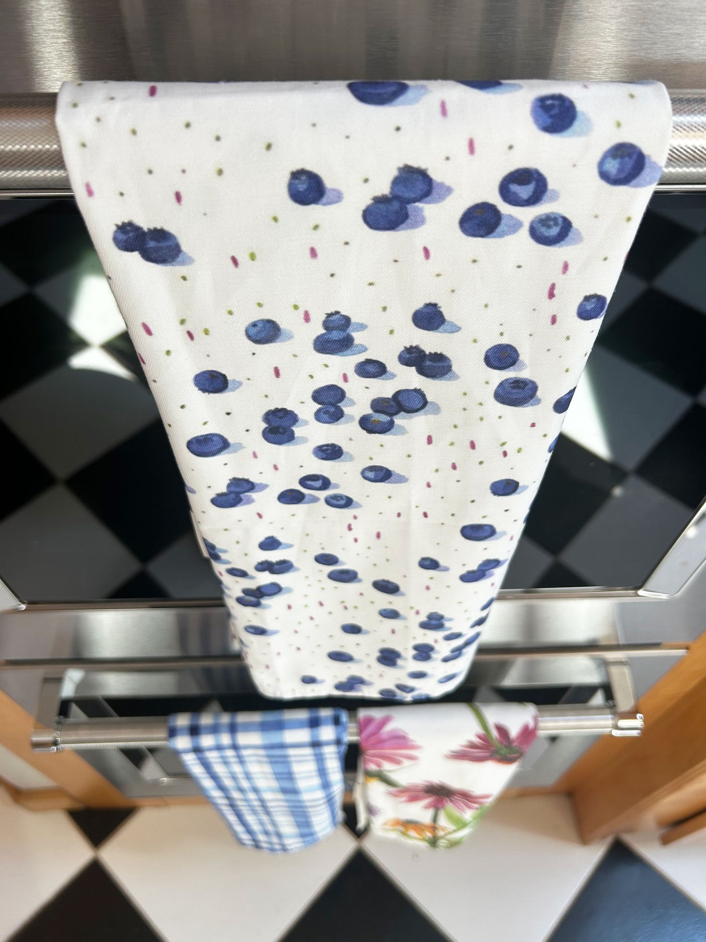 TWILL TEA TOWEL in Blueberry Confetti