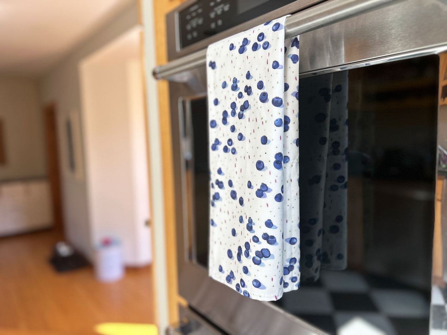 TWILL TEA TOWEL in Blueberry Confetti