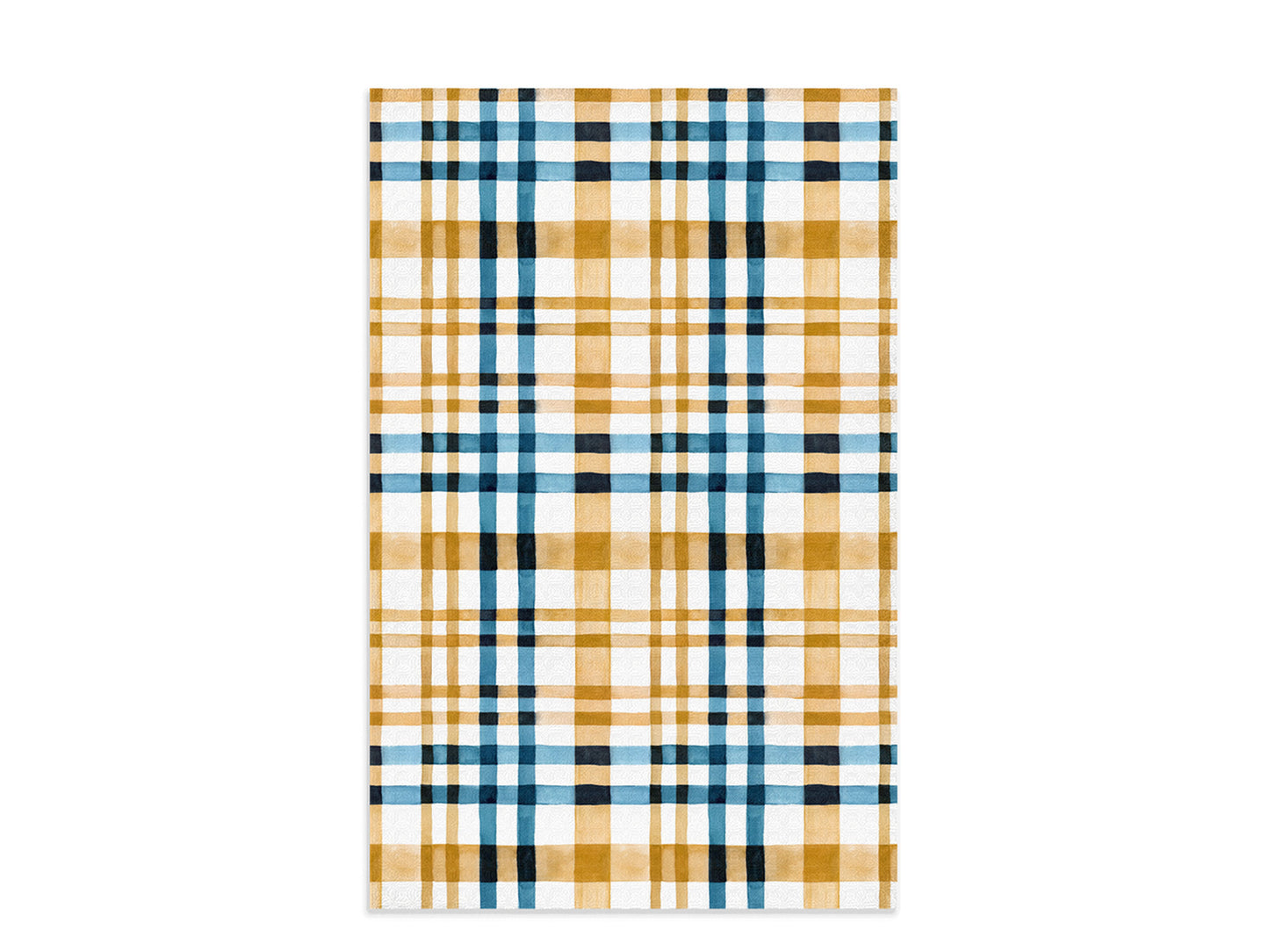 DISH TOWEL in Coastal Wheat Watercolor Plaid