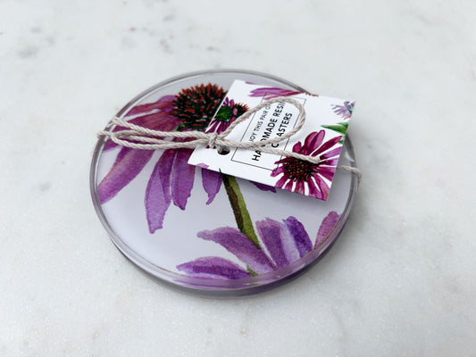 PAIR OF COASTERS in Coneflower Mix