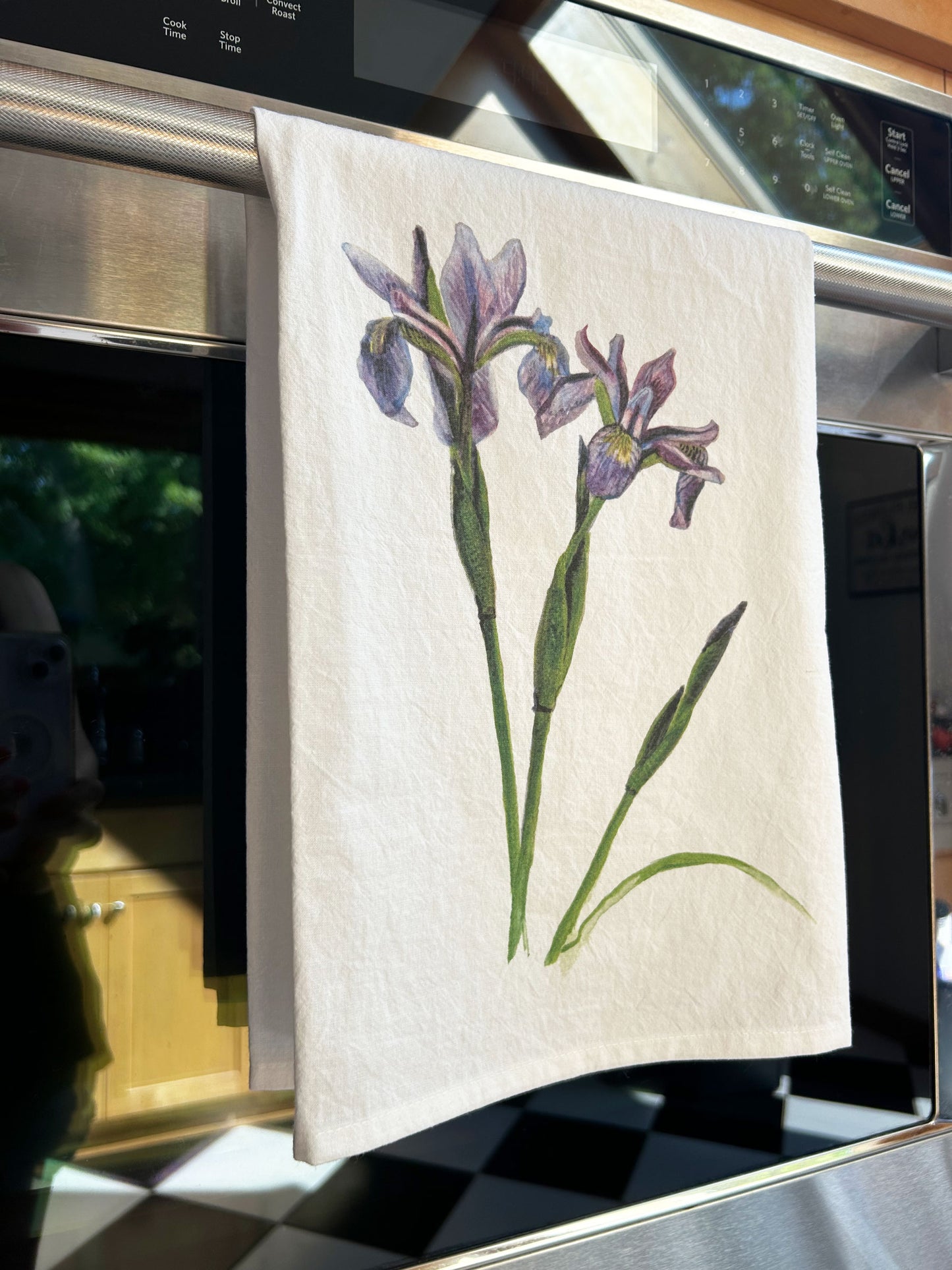 FLOUR SACK TOWEL in Native Blue Flag Irises