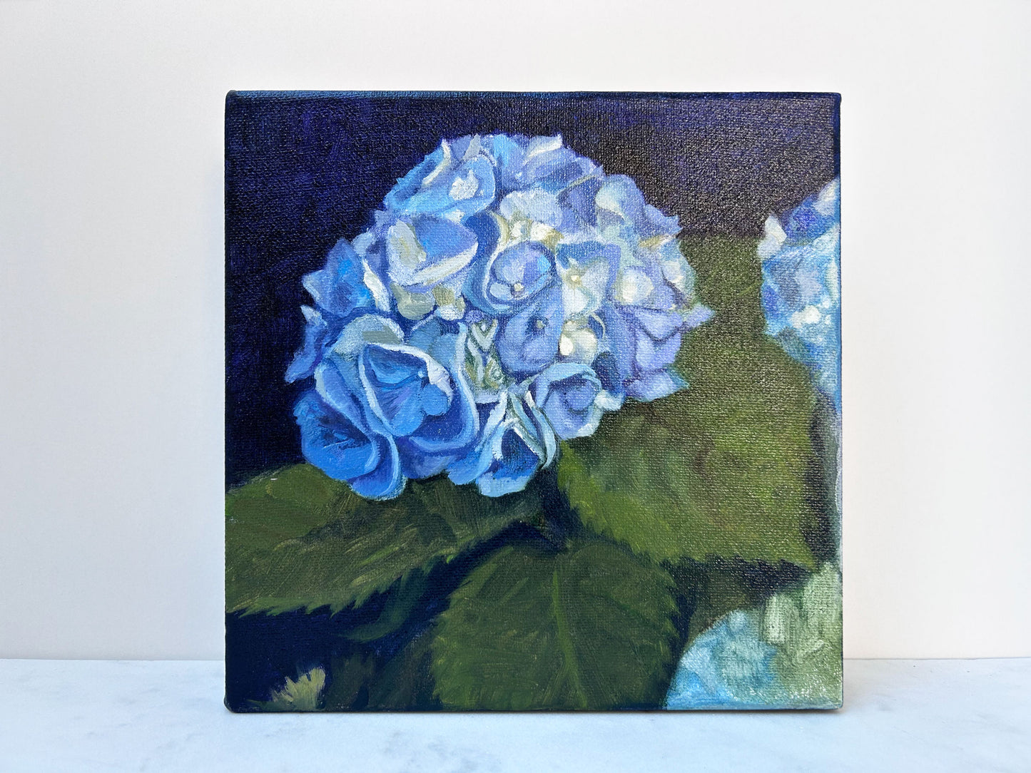 OIL PAINTING | Cool Blue Hydrangea