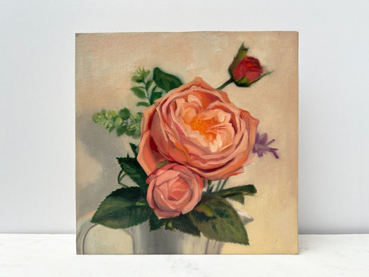 OIL PAINTING | Roses with Teapot