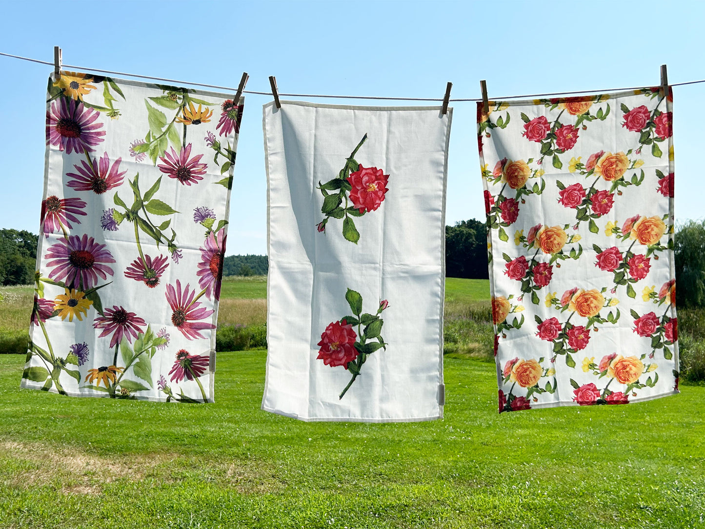TWILL TEA TOWEL in Coneflower Mix