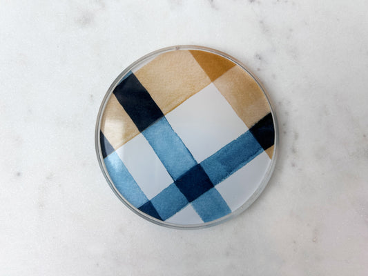 SOAP COASTER in Coastal Wheat Plaid