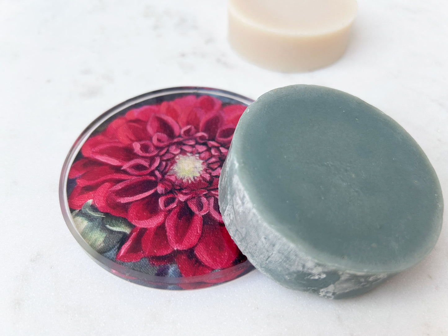 SOAP COASTER in Red Dahlia