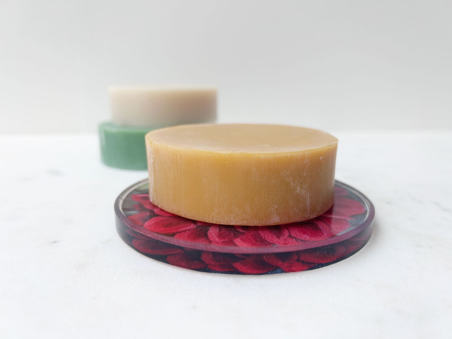 SOAP COASTER in Red Dahlia