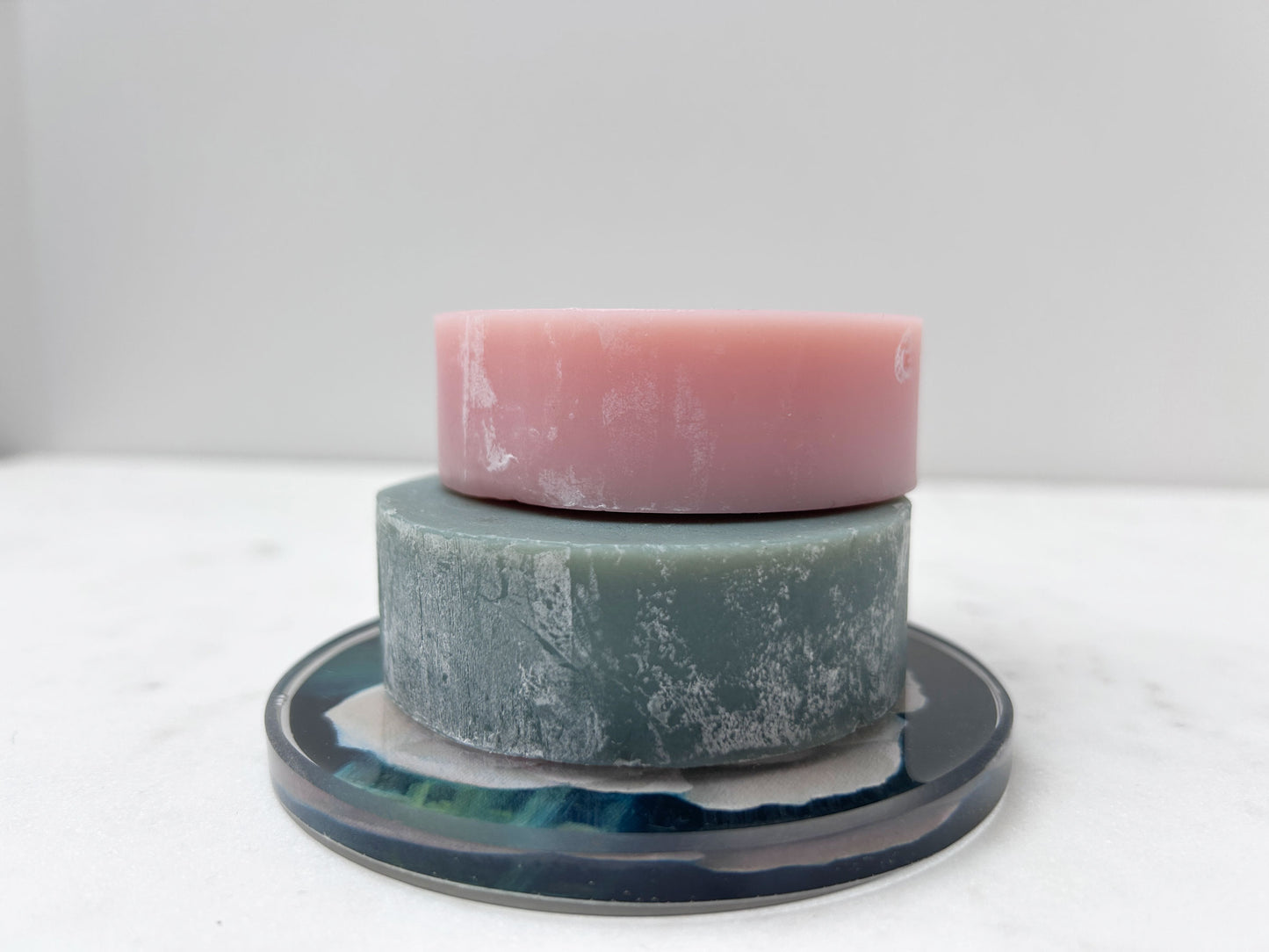 SOAP COASTER in Rose 'James Galway'
