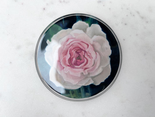 SOAP COASTER in Rose 'James Galway'