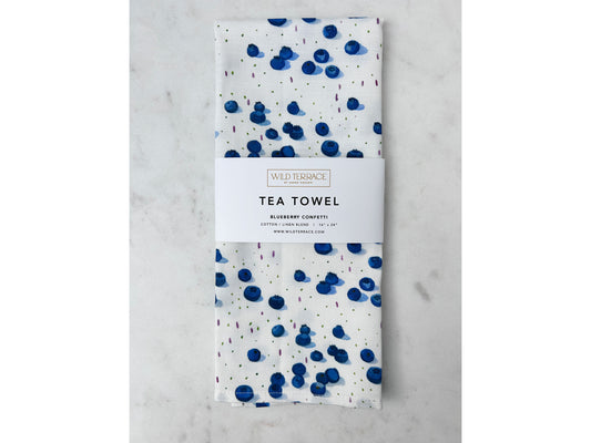 TEA TOWEL in Blueberry Confetti