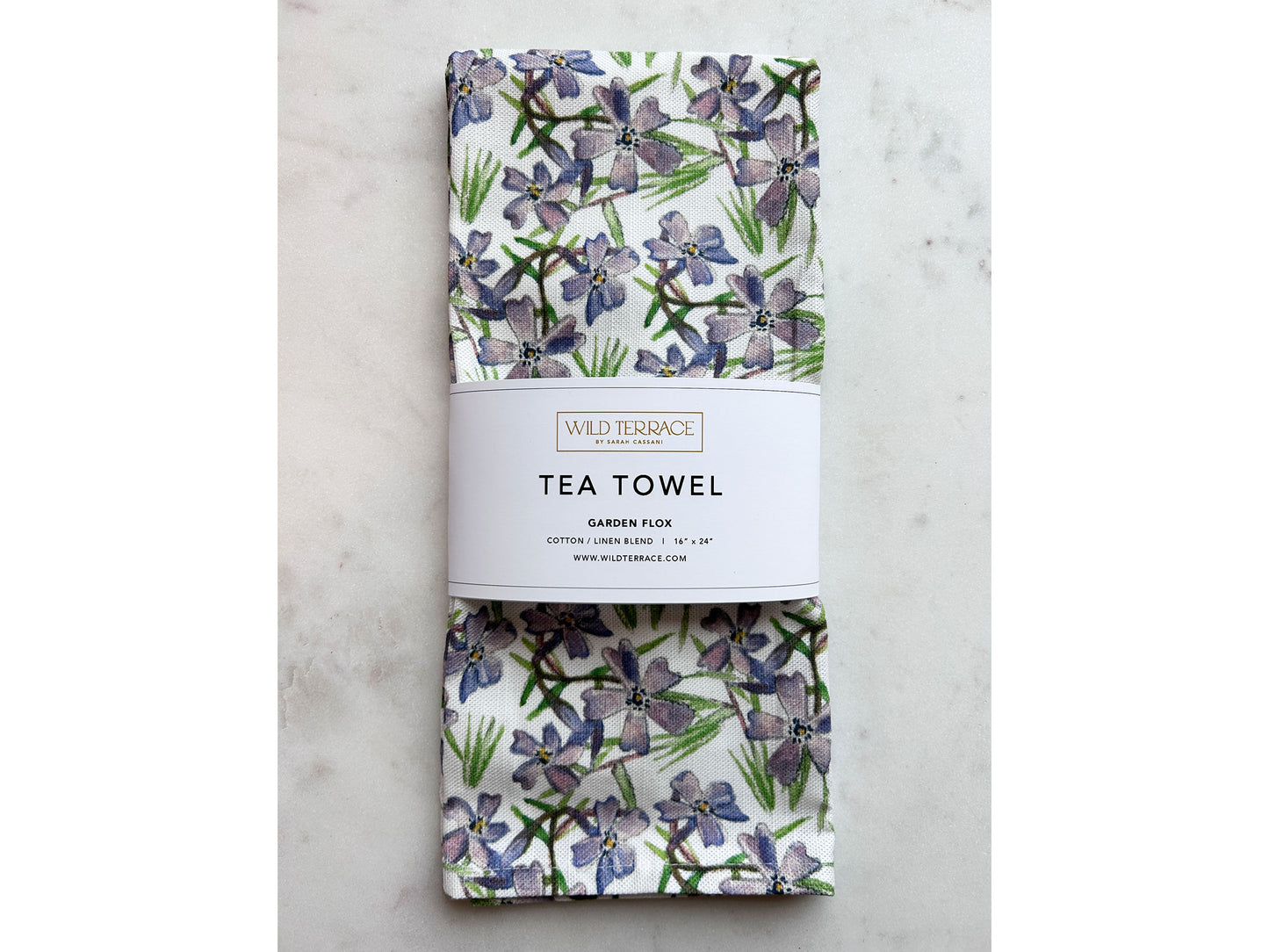 TEA TOWEL in Purple Flox