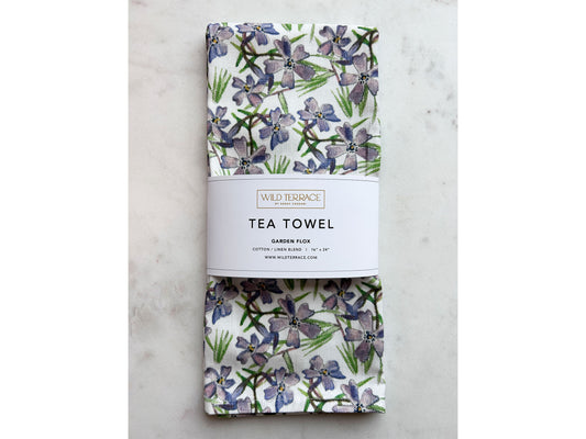 TEA TOWEL in Purple Flox
