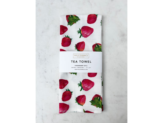 TEA TOWEL in Strawberry Spill