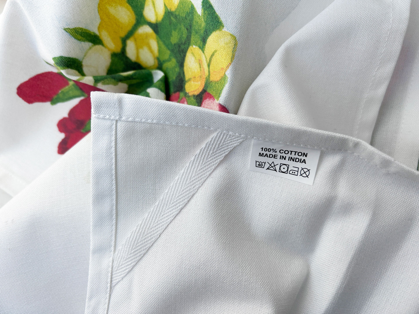 WHITE SPACE TEA TOWEL in Tulip Bouquet