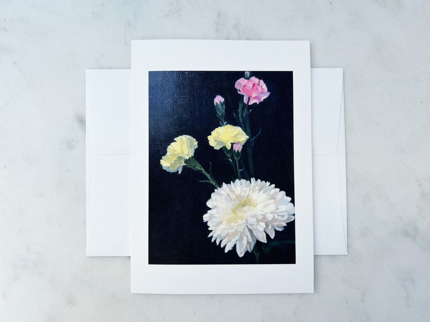 Mum & Carnations Floral Notecard