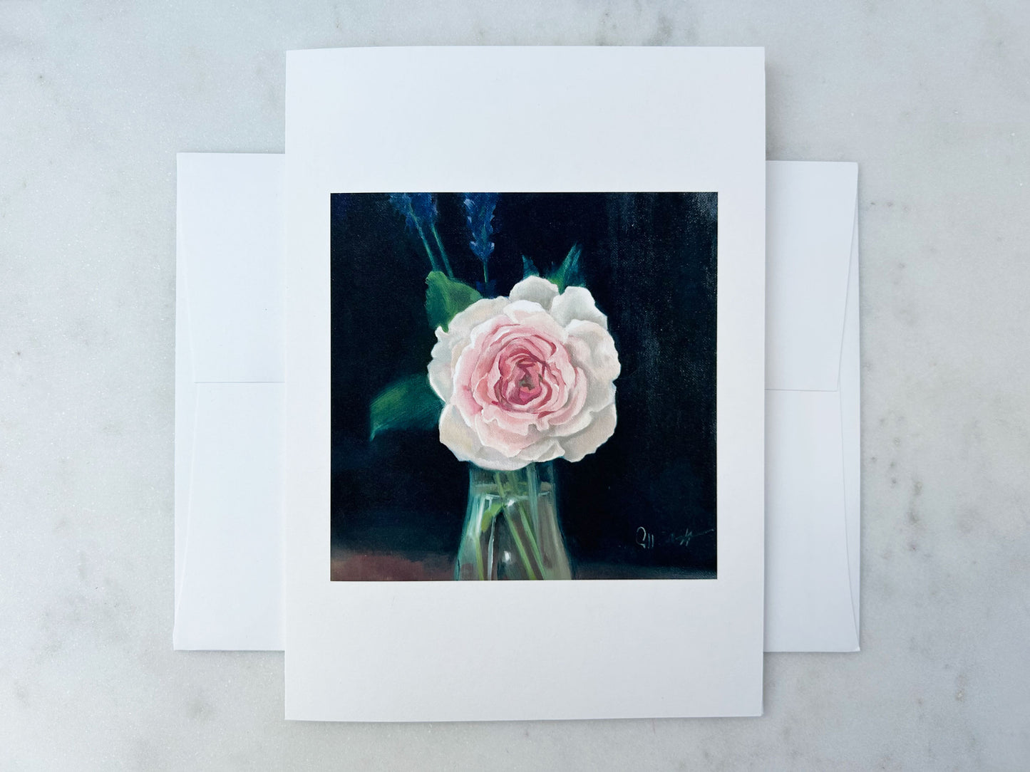 Rose ‘James Galway’ Floral Notecard