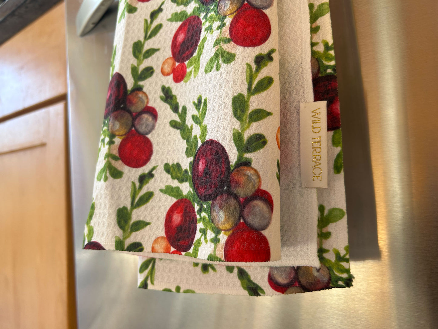 Baubles and Boxwood Dish Towel