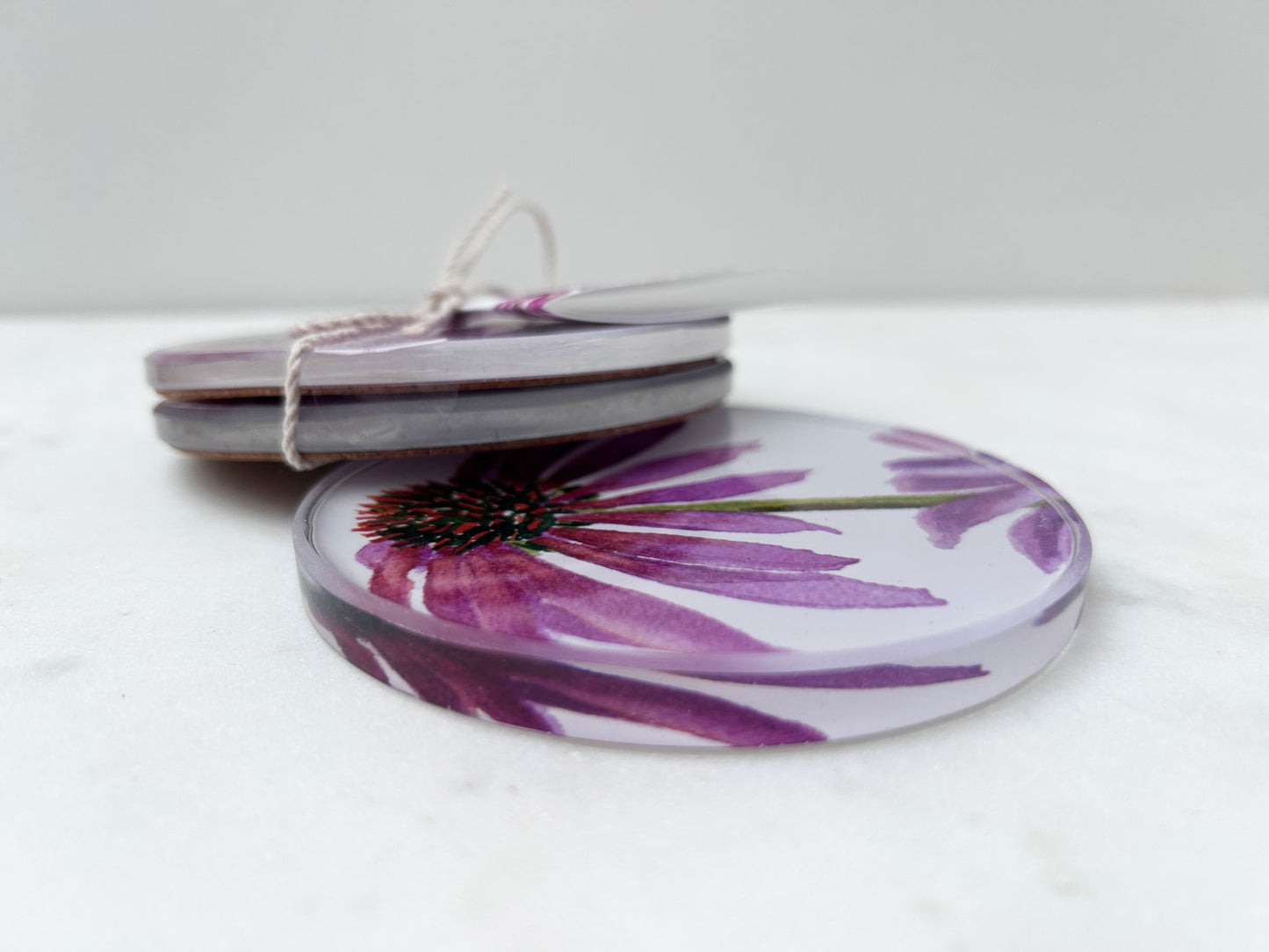 PAIR OF COASTERS in Coneflower Mix
