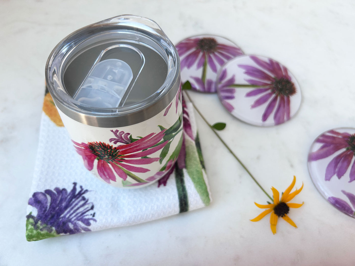 Coneflower Native Mix Stemless Wine Tumbler