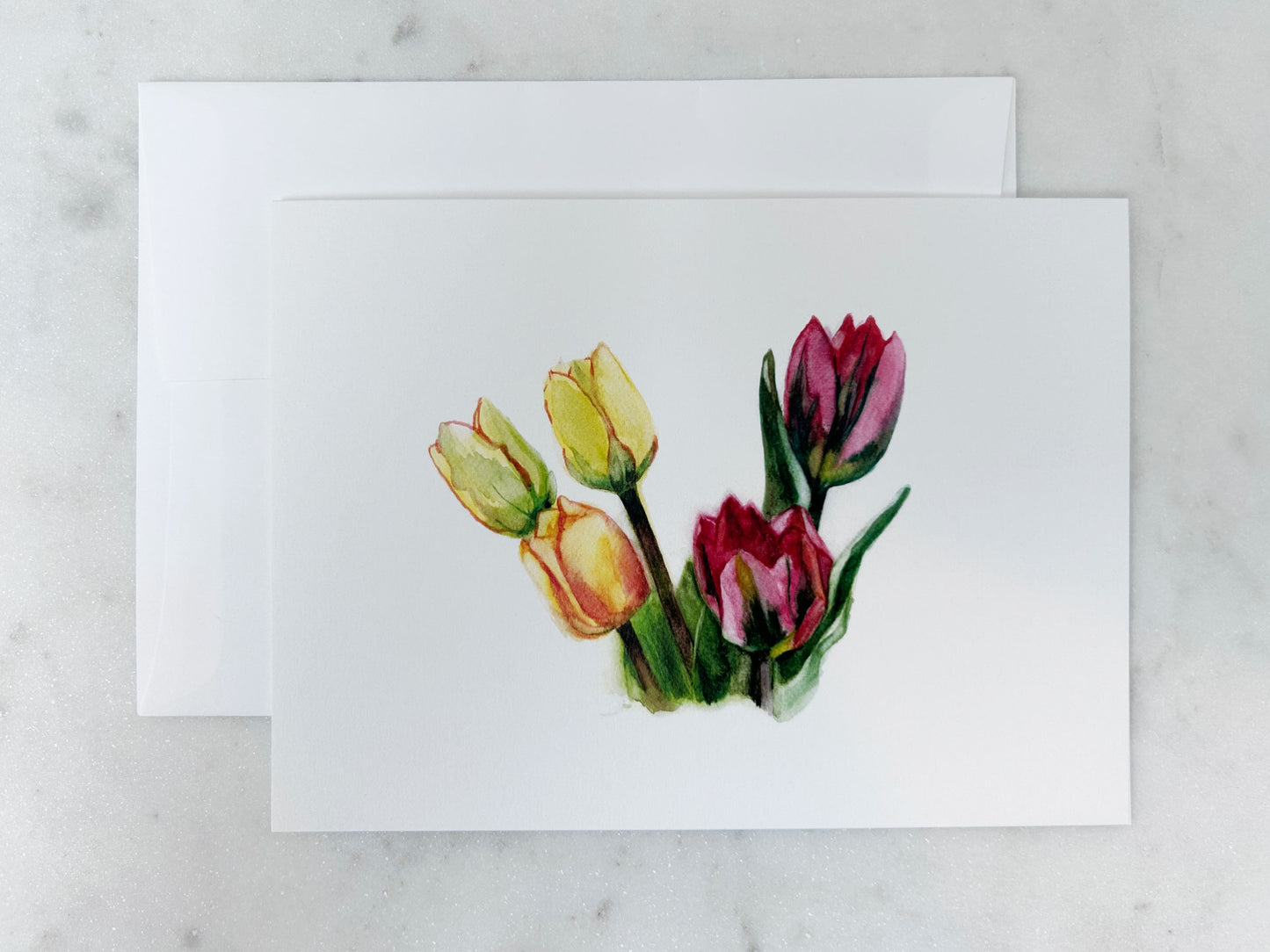 Tulip Bouquet Floral Notecard