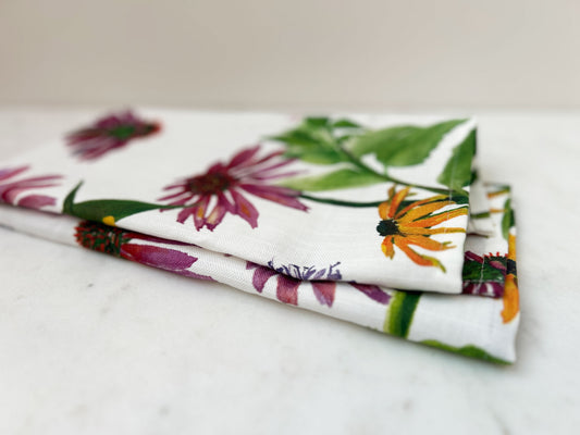 TEA TOWEL in Coneflower Native Mix