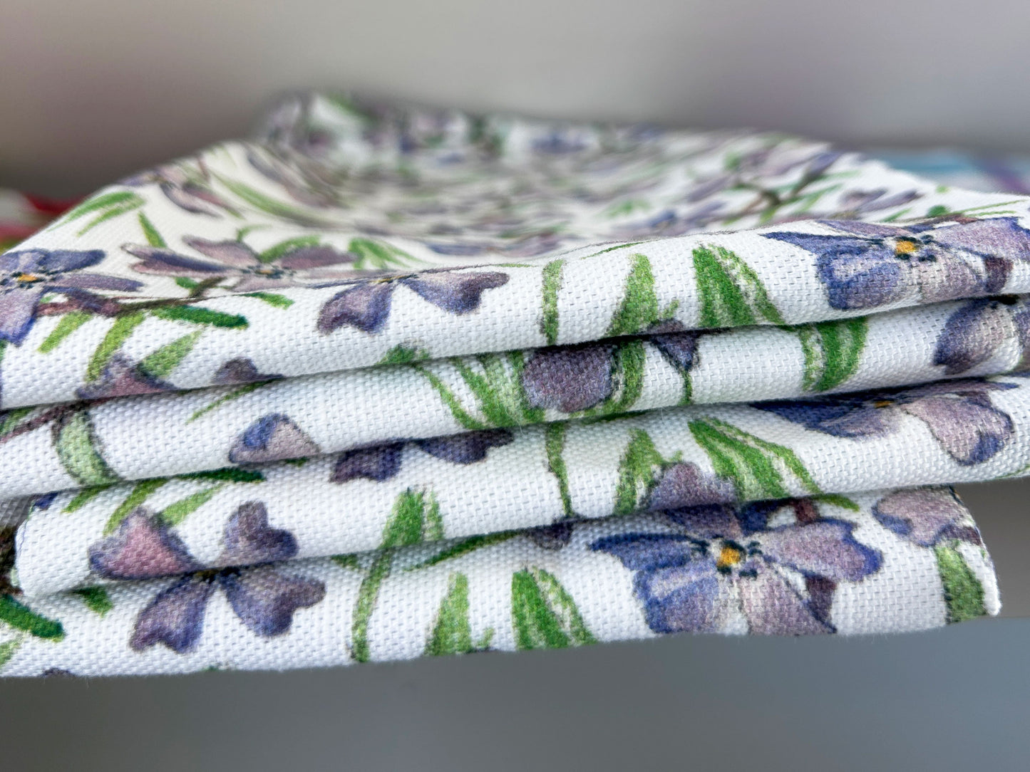 TEA TOWEL in Purple Flox