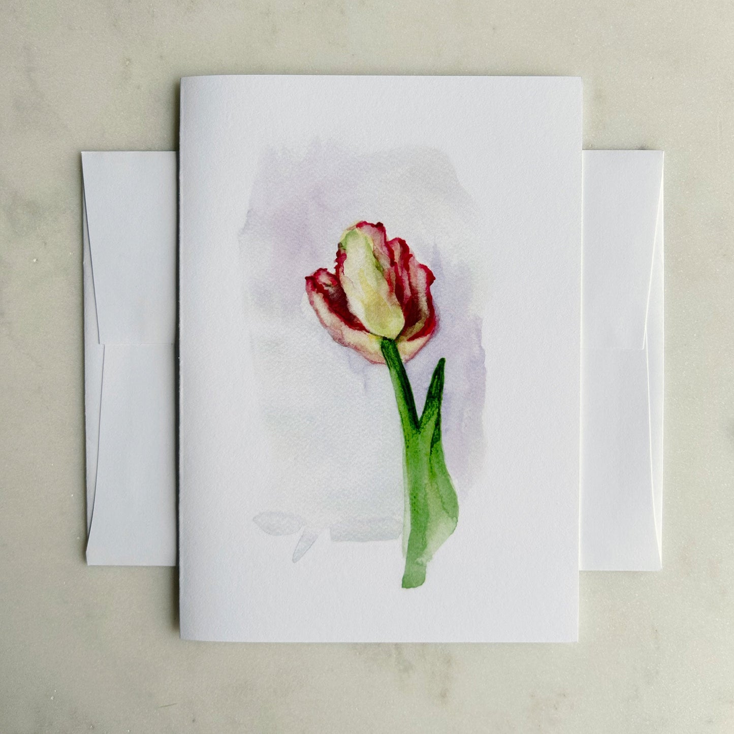 Tulip ‘Apricot Parrot’ Floral Notecard