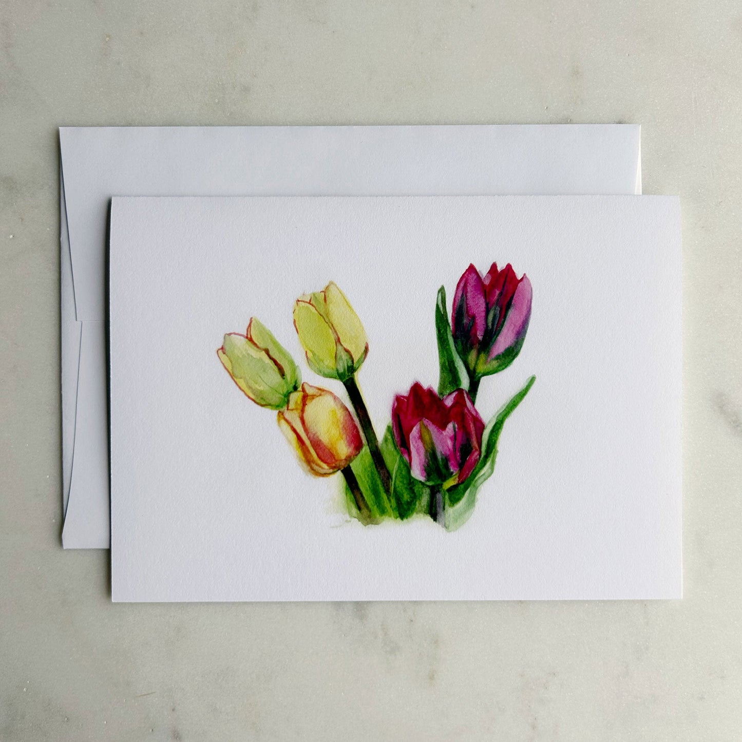 Tulip Bouquet Floral Notecard